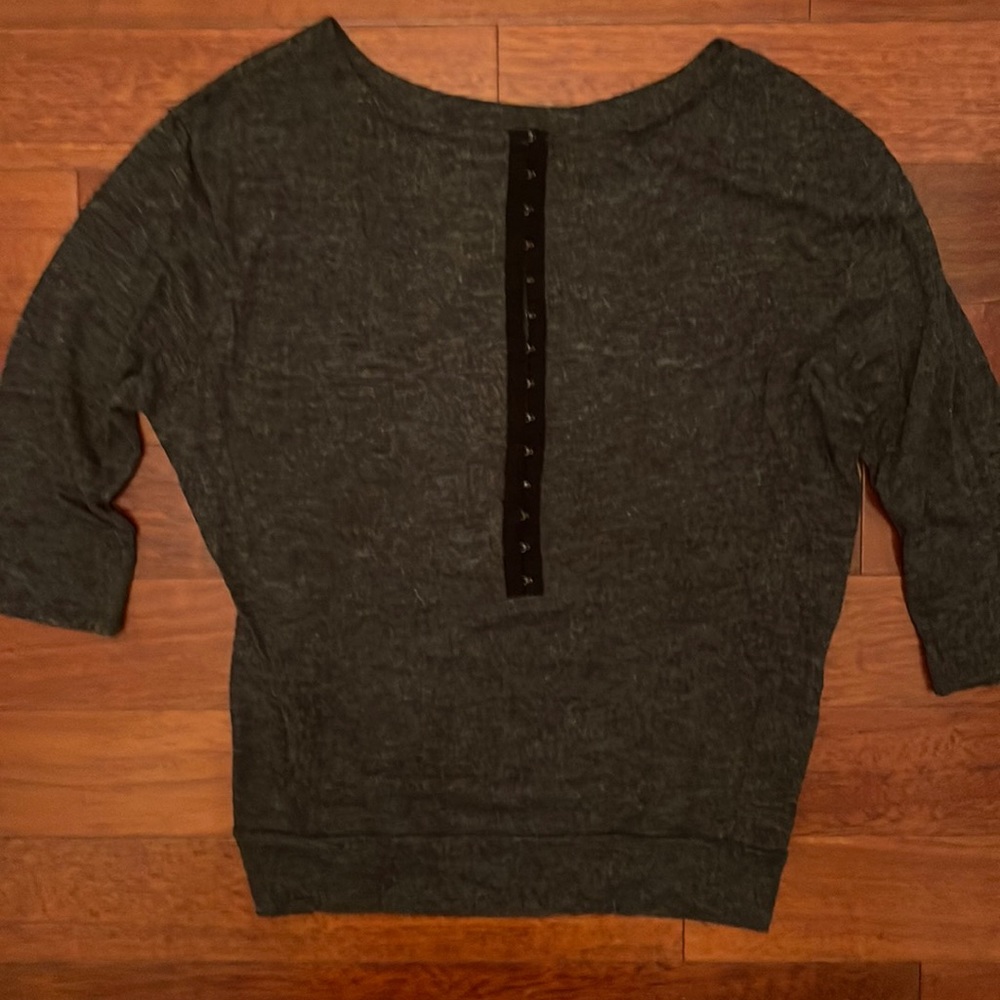 Knit Top with Back Hook Detail
